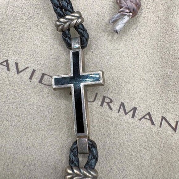 DAVID YURMAN Streamline® Cross Station Leather Bracelet - Picture 4 of 8